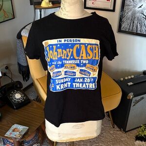 Black Johnny Cash Graphic T-Shirt
